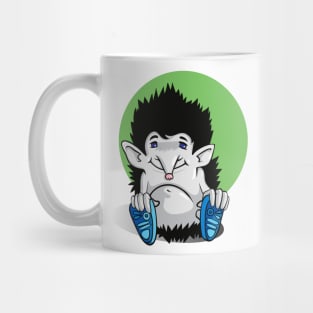 hedgehog in sneakers sitting Mug